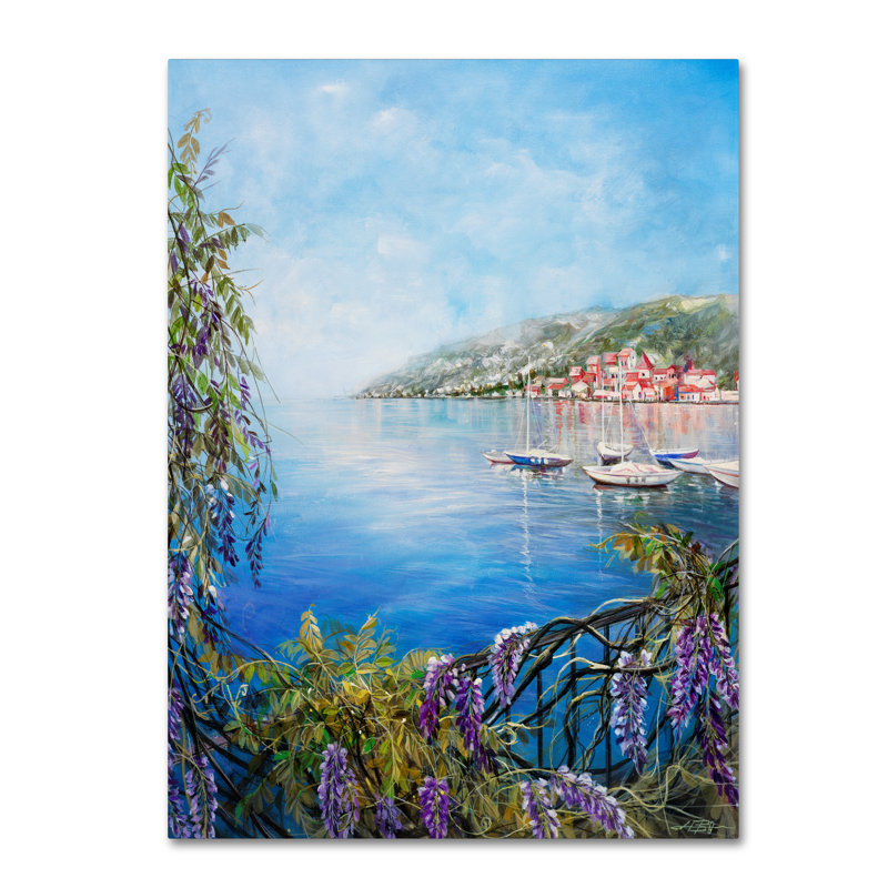 « méditerranée town iv », reproduction sur toile tendue, H 24 po x l 18 po