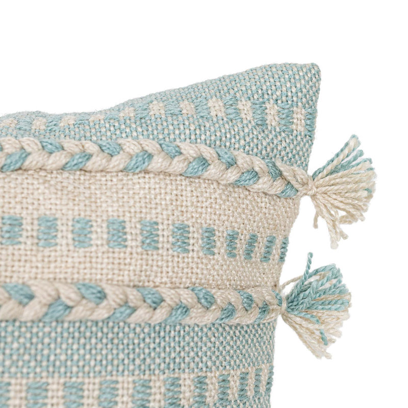 Boho Fringed Outdoor Throw Pillow