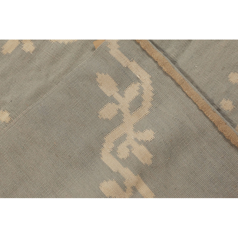 Tapis bleu / blanc moderne 7 pi 10 po x 9 pi 10 po Aubusson