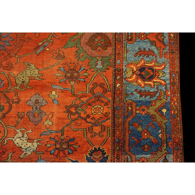 Hand Knotted Wool Floral Area Rug