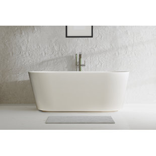 Ofuro - Baignoire de trempage autoportante à surface solide 55 po x 28 po 