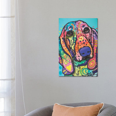 Austin, Hound Dog by Dean Russo - Wrapped Canvas Print