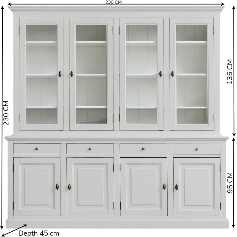 Babak Display Cabinet, Light Grey