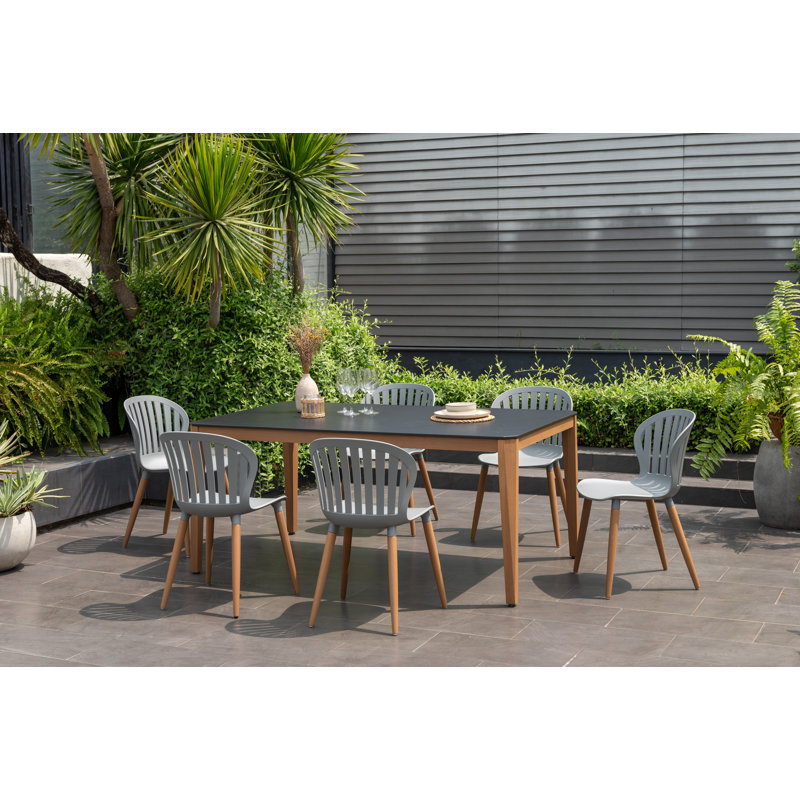 Amazonia 7pc Outdoor Patio 100% FSC Certified Wood Dining Set