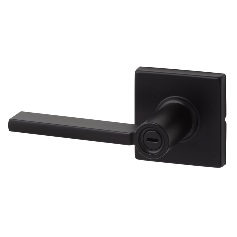 Levier d'intimité carré Mesa, plat , Noir mat