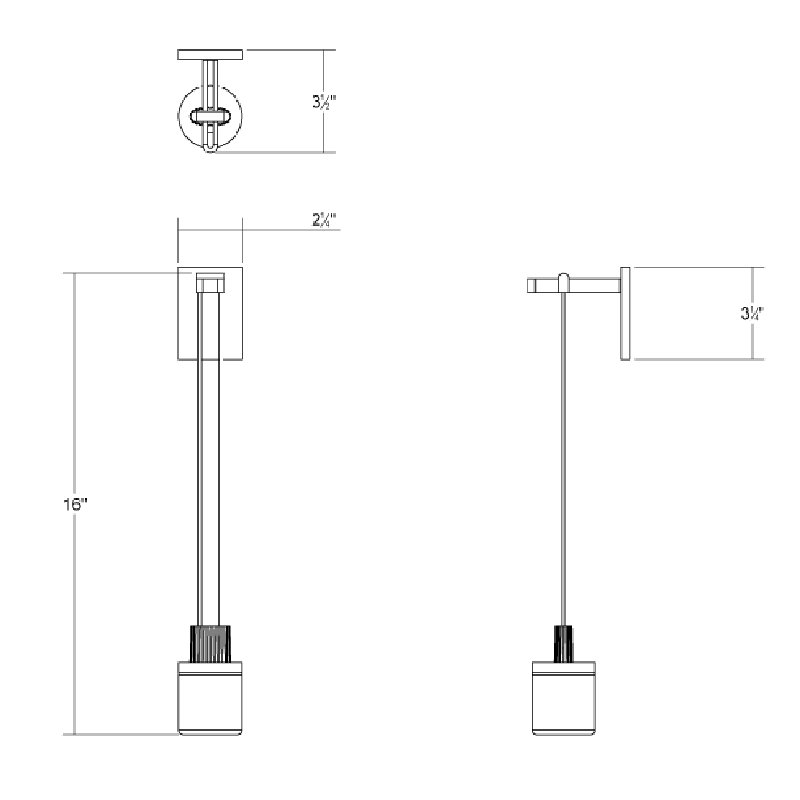 Suspenders® 1 - Light Armed Sconce
