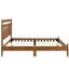 Grand lit plateforme transitionnel au fini châtaignier de style transitionnel pour la chambre à coucher - Aucun sommier requis, structure en bois, expédié dans une seule boîte, H 64 po x 84,5 po x 47 po Hue, printemps, H 64 po x 84,5 po x 47 po-2068072409