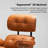 44.88-inch Italian Luxury Brown Genuine Leather Electric Office Chair with Dual-Motor Lumbar Massage