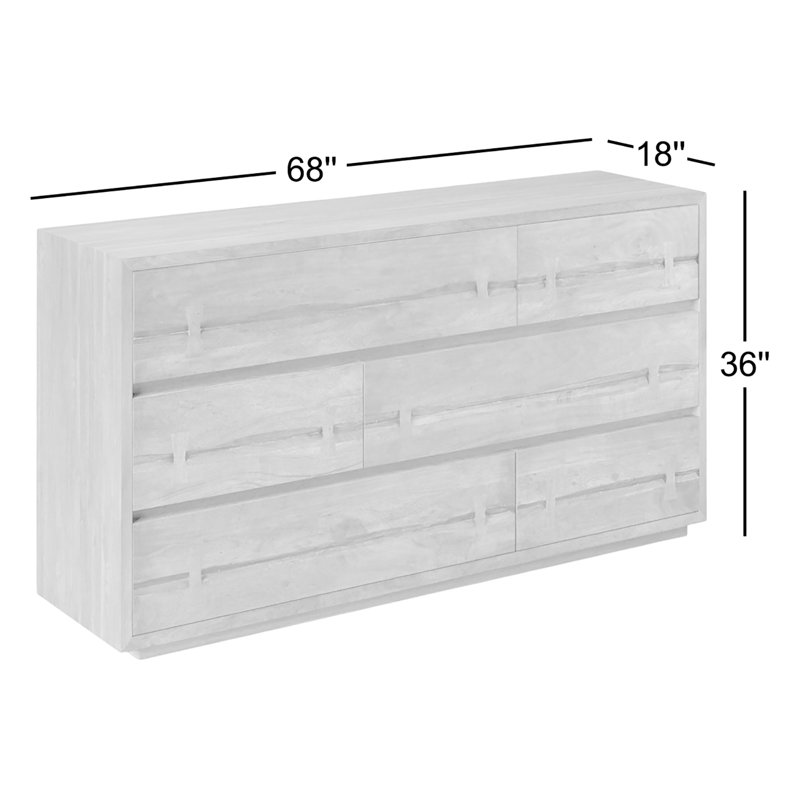 Madagascar 6 - Drawer Solid Wood Dresser