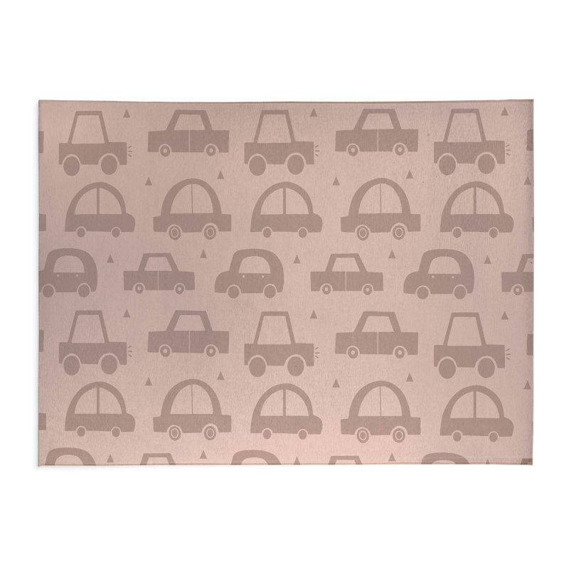 Driveway Colorized Kids Play Mat, Pink, Rectangle 2' x 3'