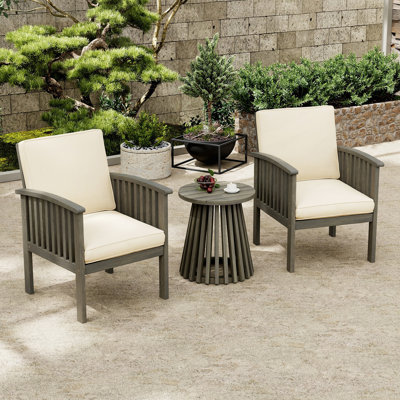 Ensemble de patio, ensembles de conversation d'extérieur, ensembles de conversation de fauteuil club moderne avec table de bout