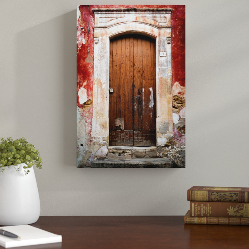 Doors Of Italy - Rosso by Joe Vittorio - Wrapped Canvas Print, 76 cm H x 51 cm W
