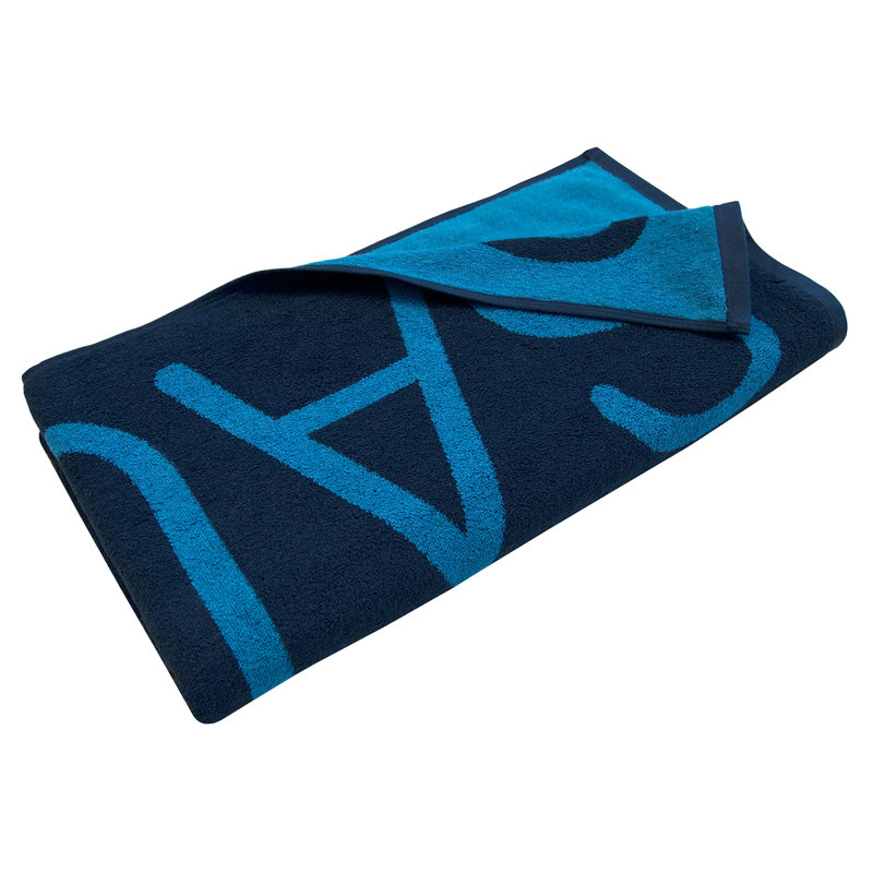 Sauna Midweight Jacquard Bath Sheet, Blue