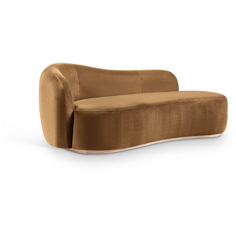 Chaise rembourrée en velours Gustavo, Velours selle