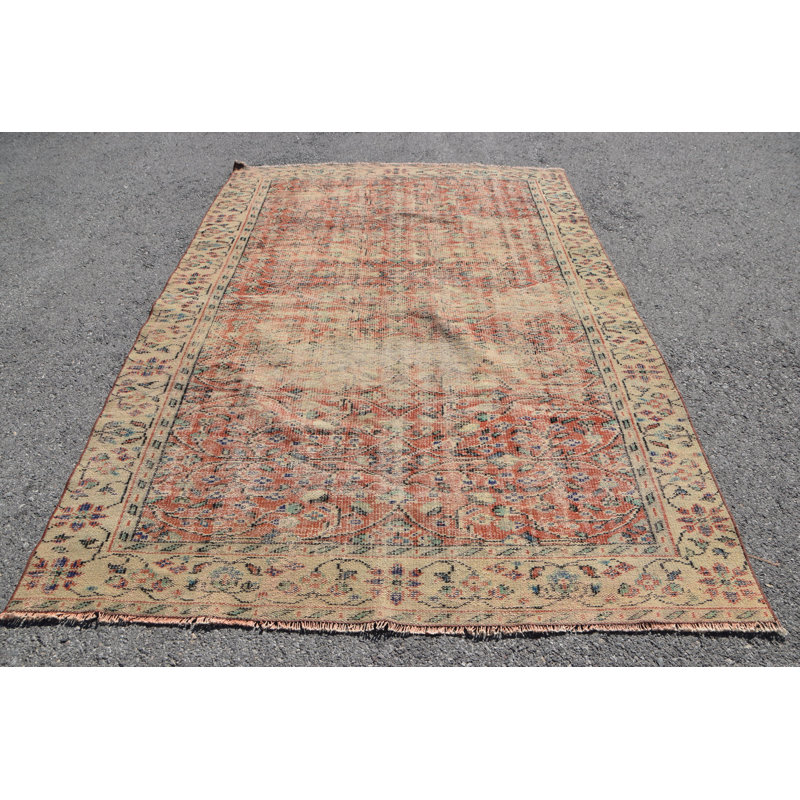 Grand tapis kurde vintage fait à la main, idéal pour les espaces de salle à manger et de salon