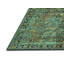 Tapis turquoise / brun / bleu marine tissé à la machine-1635362291