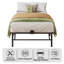 Lit simple en métal Antioch avec supports de matelas à 360 ° et rangement sous le lit, aucun sommier requis, assemblage facile-1180072624