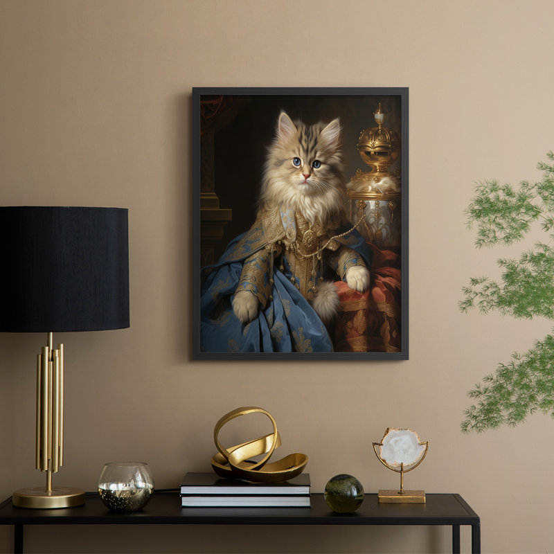 ANIMALS Series CLXI - reproduction encadrée de qualité supérieure - prête à être accrochée - aucun clou requis, Noir