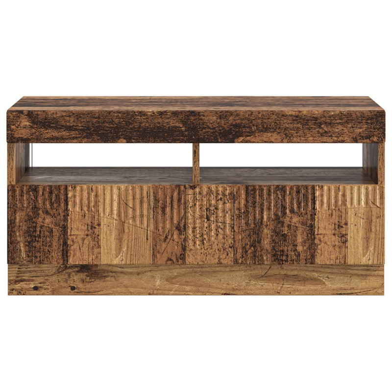 TV Stand, 40cm H x 81cm W x 35cm D, Old Wood