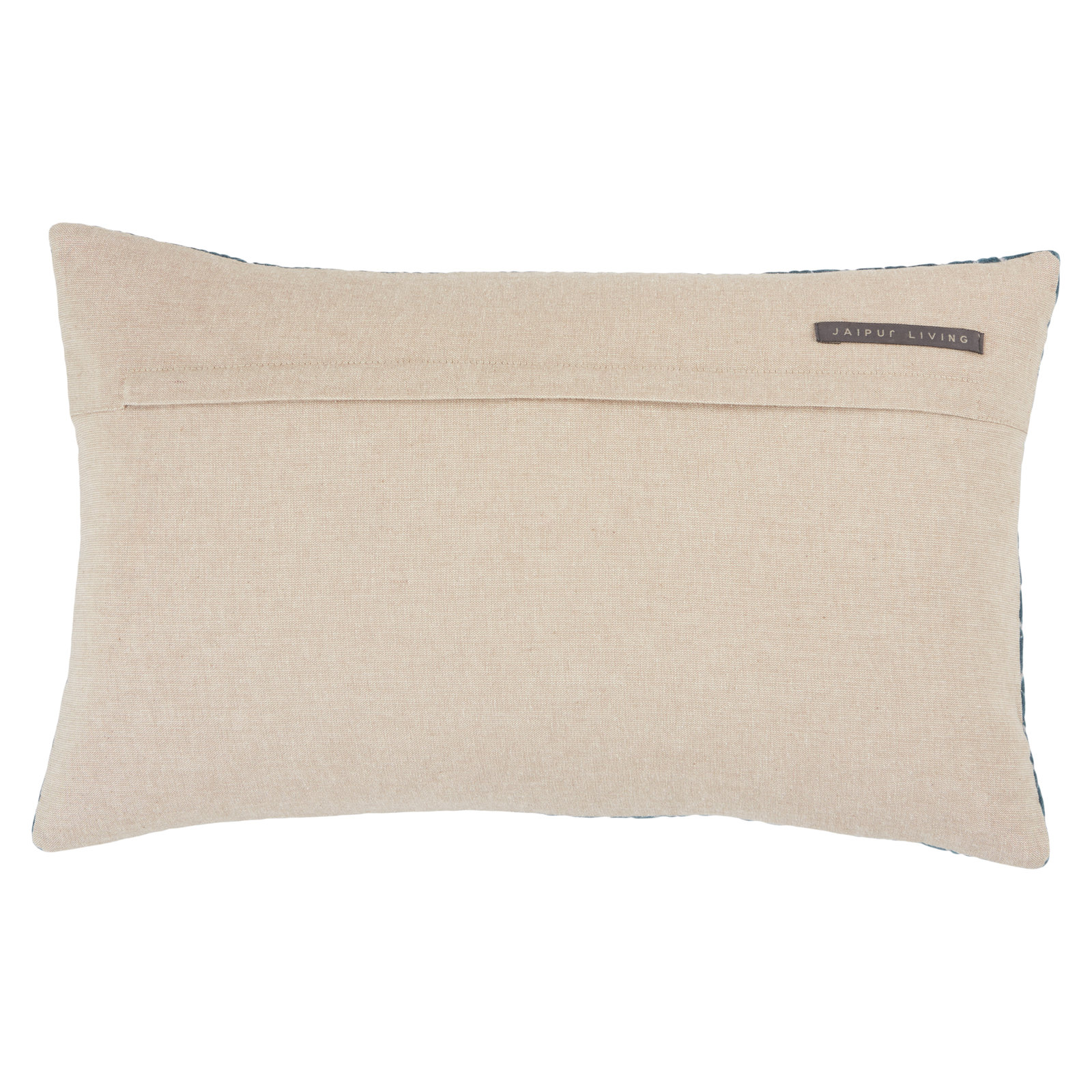 Ryans Embroidered Cotton Lumbar Throw Pillow, Blue Trellis, Pillow Cover Only - No Insert, Rectangle 13" H x 21" W