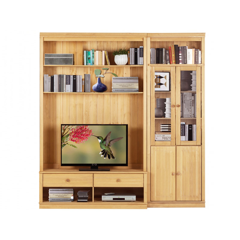 Delmonta Unfinished Entertainment Centre for TVs up to 55", Stained Wax