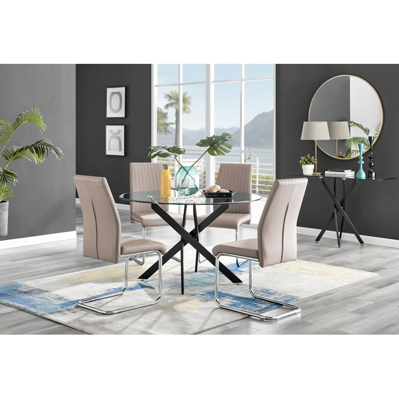 Ensemble repas pour quatre personnes, gris