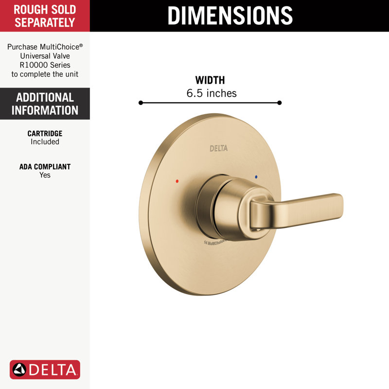 Monitor 14 Series Valve Only Trim, Champagne Bronze