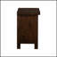 Table de chevet classique avec 3 tiroirs, finition placage de bois de manguier classique, polyvalente pour les chambres transitionnelles