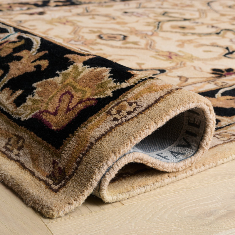 Tapis oriental en laine touffeté à la main Balthrop, Rectangle 6 pi x 9 pi