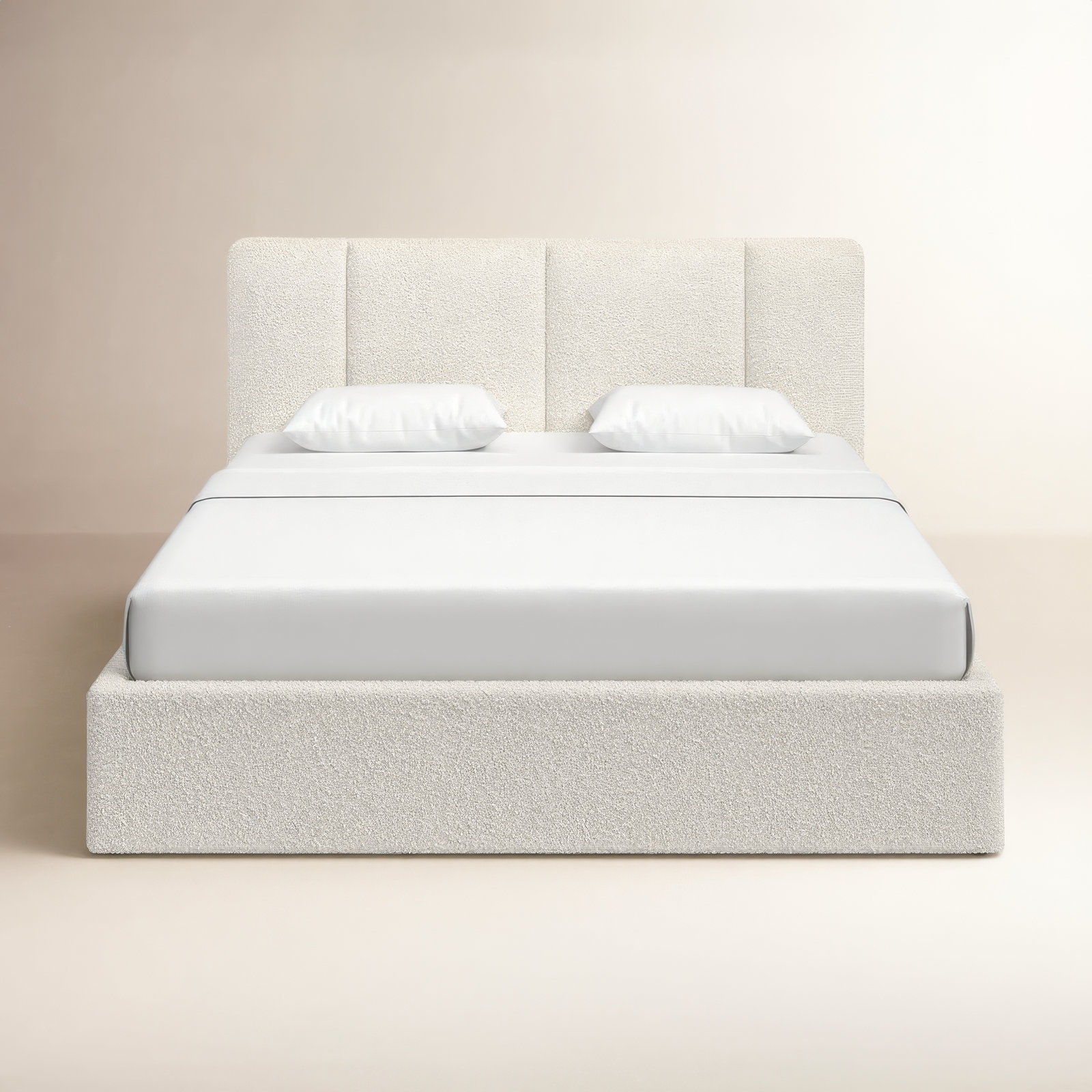 Ruthie Upholstered Bed, Queen, Cream Beige