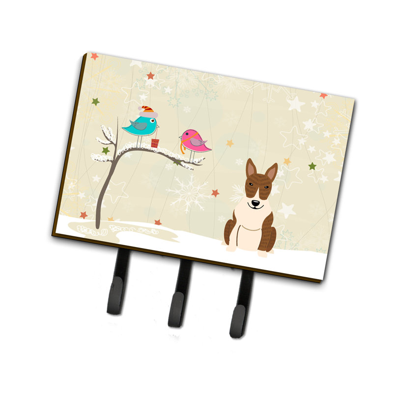 Wall Organizer with Key Hooks, Yellow/Cream
