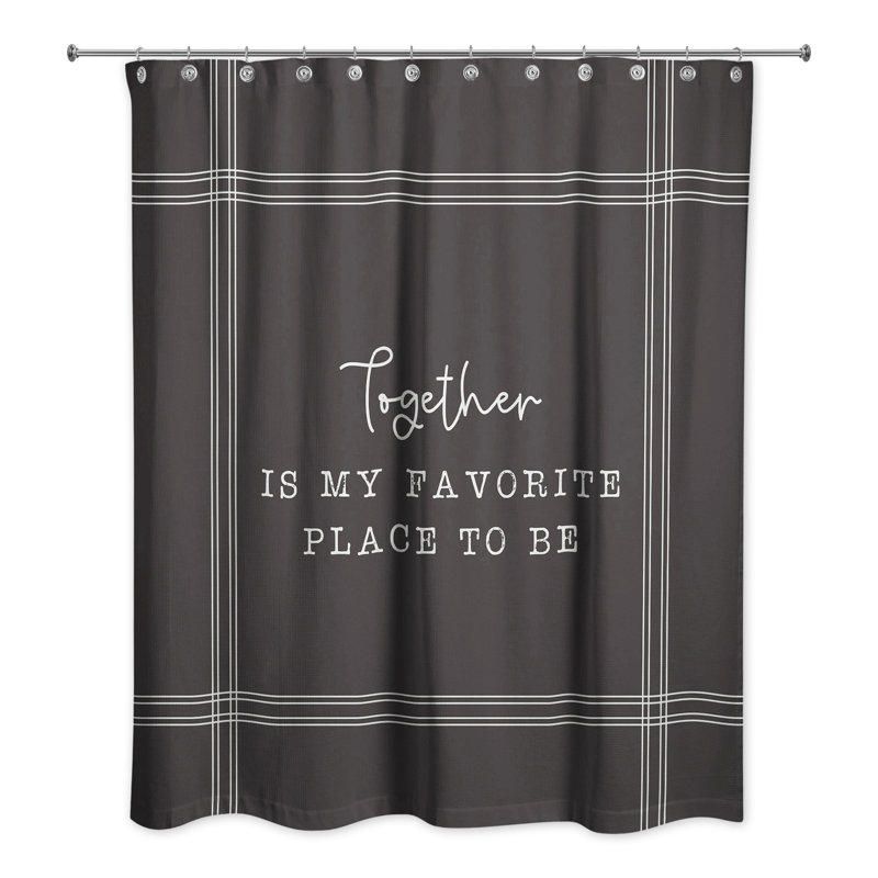 Together Favourite Place Shower Curtain, Black
