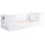 Lit de jour simple blanc avec rangement pour accoudoirs, couchette et charge-1062697028