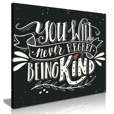 Be Kind - Wrapped Canvas Print