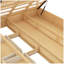 Lit plateforme en bois avec rangement inférieur et 2 tiroirs, bois-1394055753