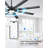 72"Industrial Ceiling Fan With Light,With 8 Aluminium Metal Blades,Works with Alexa-1893822018