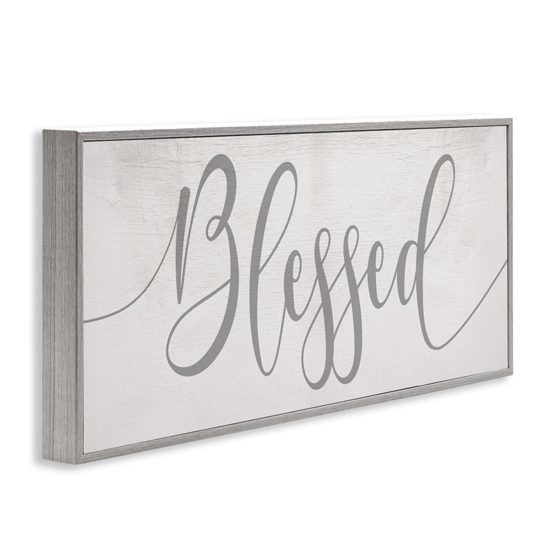 «Soft Blessed Typographie», estampe numérique par Daphne Polselli, H 10 po x l 24 po, Estampe numérique Farmhouse