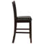 Chaise de comptoir en bois noir et espresso Guntersville-18368811