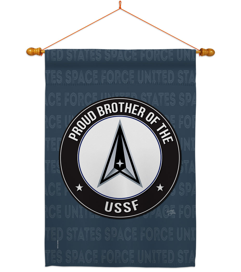 Breeze Decor Proud Brother Double Sided Polyester 40'' x 28'' Flag Set ...