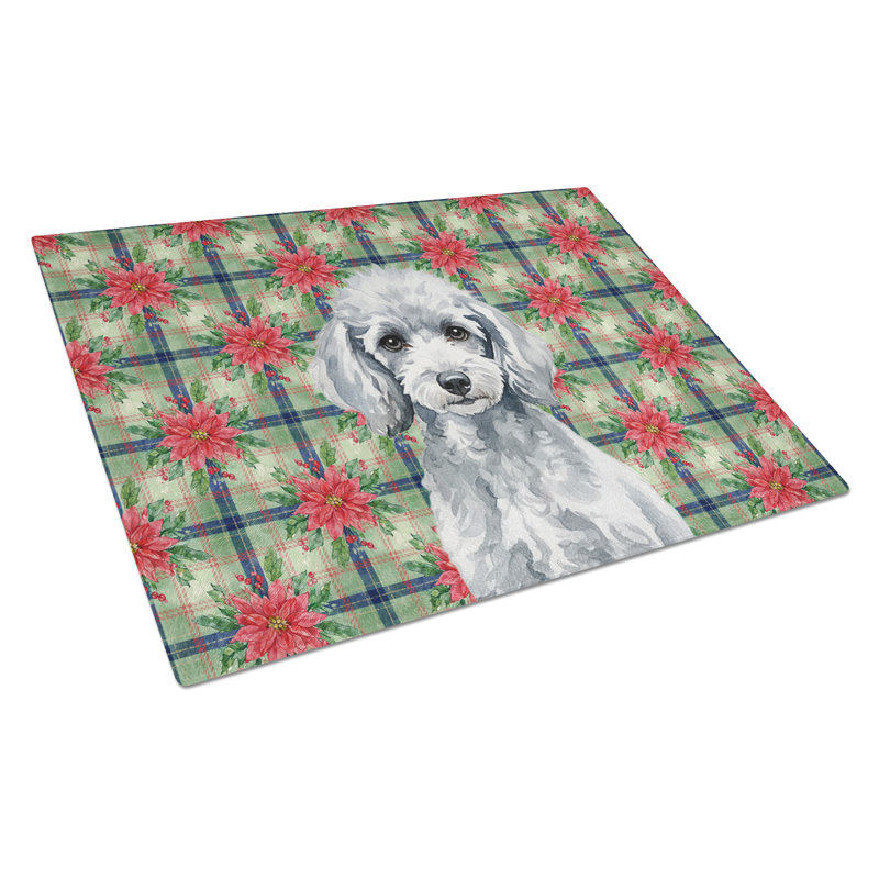 Planche à découper miniature en forme de caniche de Noël, Argent argent