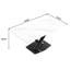 63-inch Modern White Sintered Stone Rectangular Dining Table With Black Metal - Accommodates 6 People 6 63" Secure