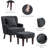 HIMO 28.3'' Wide Soft Sofa and Ottoman with 1 Pillow-277520779