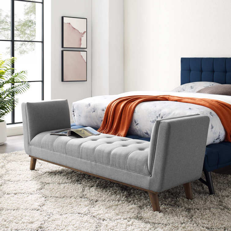 Modway Haven Tufted Button Upholstered Fabric Accent Bench