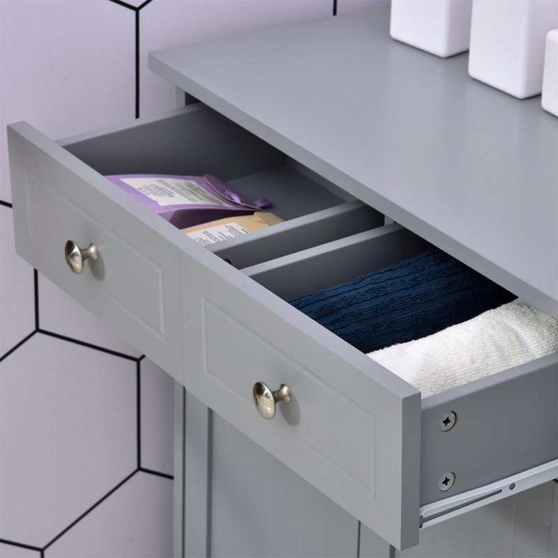 Sekani Freestanding Bathroom Shelves, Grey