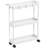 3-Tier Slim Rolling Cart with Handle (White)-135664287