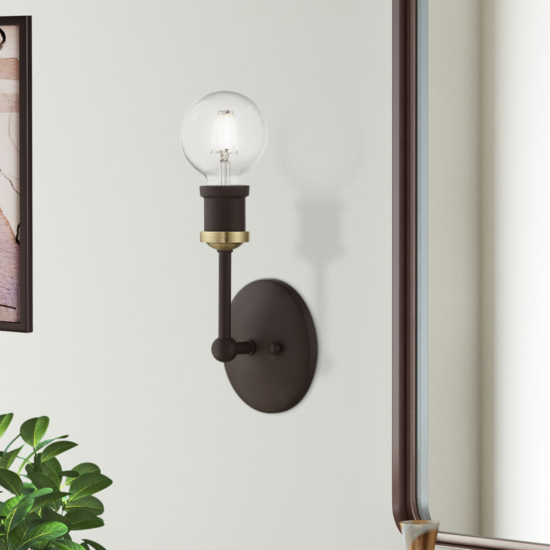 Grogan Dimmable Bath Sconce, Bronze/Antique Brasss