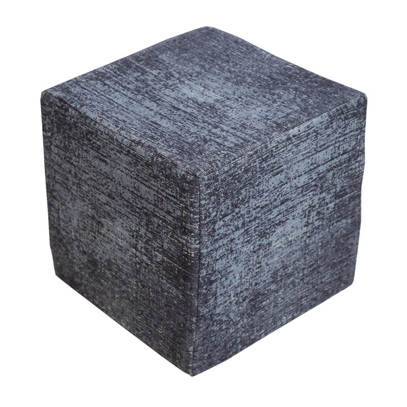 Pouf carré 16 po x 16 po, Bleu