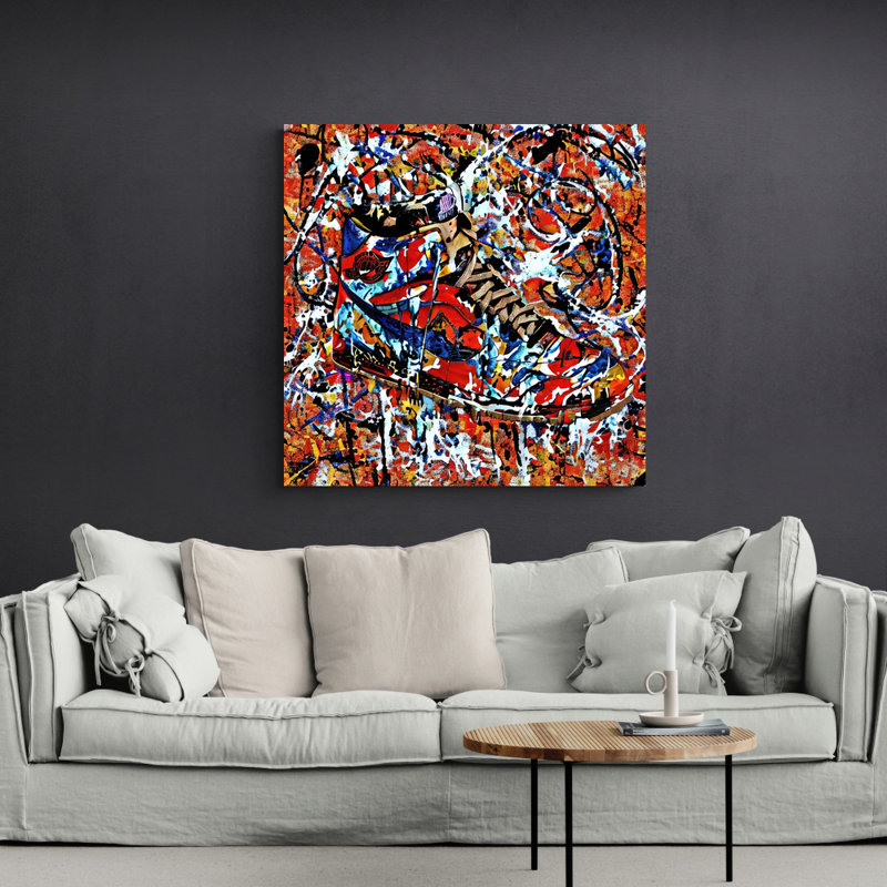 «Air Jordan 4» par Stephen Chambers, impression sur toile tendue, L 18 po x H 18 po