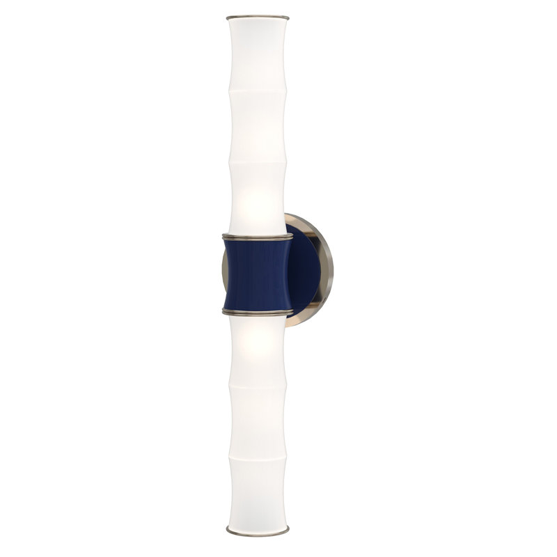 Kane 2 - Light Up/Down Wall Sconce, Midnight Blue/Silver