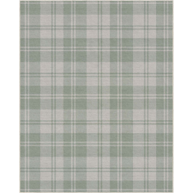 Tapis vert tissé à plat Kehr, Rectangle 9 pi 10 po x 13 pi